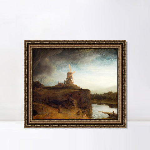 INVIN ART Framed Canvas Art Giclee Print Series#112 by Rembrandt Harmenszoon van Rijn Wall Art Living Room Home Office Decorations