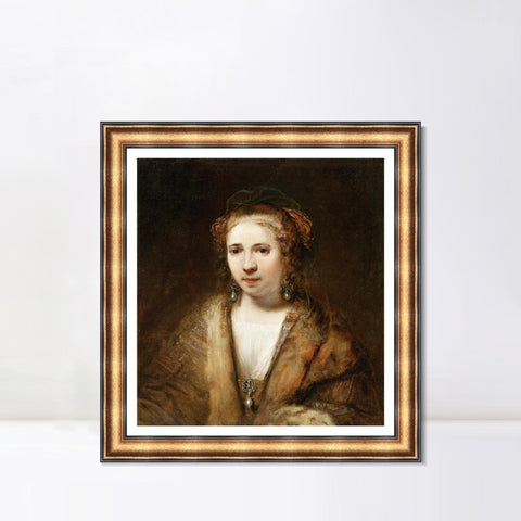 INVIN ART Framed Canvas Art Giclee Print Series#114 by Rembrandt Harmenszoon van Rijn Wall Art Living Room Home Office Decorations