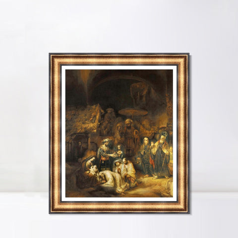 INVIN ART Framed Canvas Art Giclee Print Series#115 by Rembrandt Harmenszoon van Rijn Wall Art Living Room Home Office Decorations
