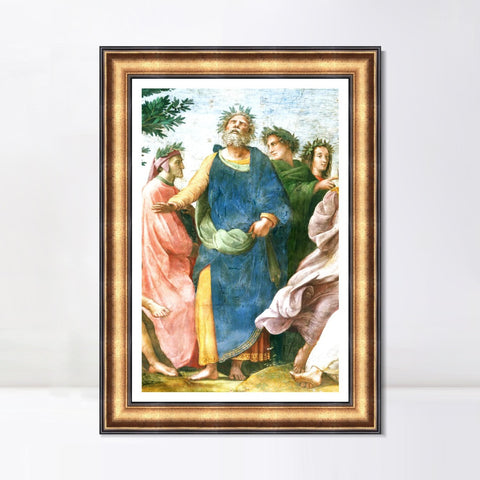 INVIN ART Framed Canvas Art Giclee Print Series#003 by Raphael/Raffaello Sanzio Wall Art Living Room Home Office Decorations