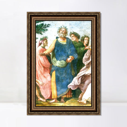 INVIN ART Framed Canvas Art Giclee Print Series#003 by Raphael/Raffaello Sanzio Wall Art Living Room Home Office Decorations