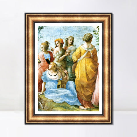INVIN ART Framed Canvas Art Giclee Print Series#004 by Raphael/Raffaello Sanzio Wall Art Living Room Home Office Decorations