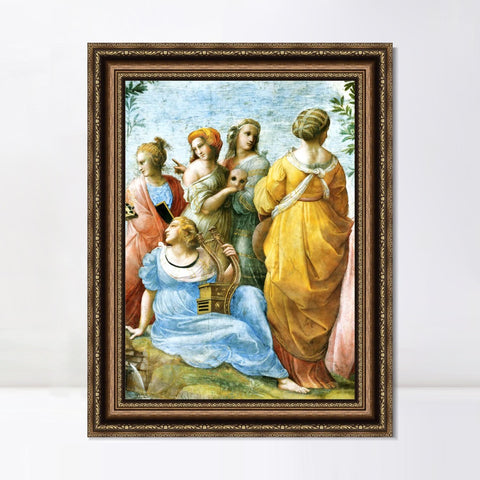 INVIN ART Framed Canvas Art Giclee Print Series#004 by Raphael/Raffaello Sanzio Wall Art Living Room Home Office Decorations