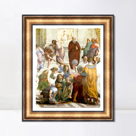 INVIN ART Framed Canvas Art Giclee Print Series#006 by Raphael/Raffaello Sanzio Wall Art Living Room Home Office Decorations