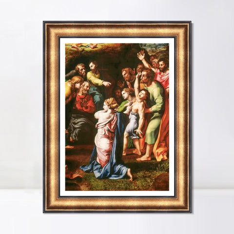 INVIN ART Framed Canvas Art Giclee Print Series#007 by Raphael/Raffaello Sanzio Wall Art Living Room Home Office Decorations