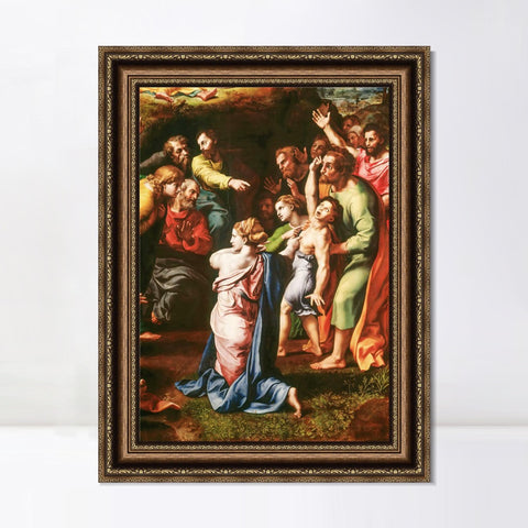 INVIN ART Framed Canvas Art Giclee Print Series#007 by Raphael/Raffaello Sanzio Wall Art Living Room Home Office Decorations