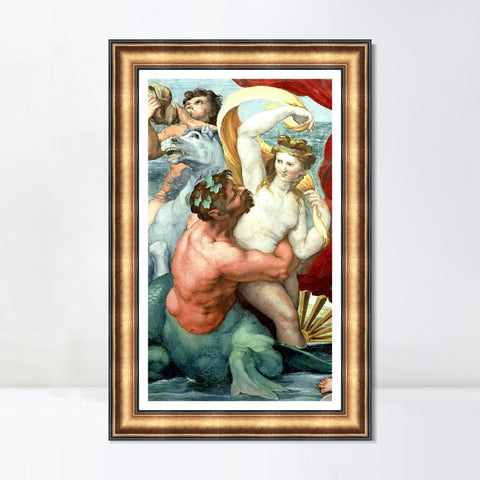 INVIN ART Framed Canvas Art Giclee Print Series#008 by Raphael/Raffaello Sanzio Wall Art Living Room Home Office Decorations