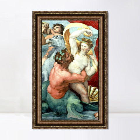 INVIN ART Framed Canvas Art Giclee Print Series#008 by Raphael/Raffaello Sanzio Wall Art Living Room Home Office Decorations