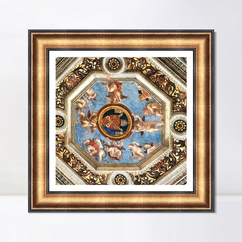 INVIN ART Framed Canvas Art Giclee Print Series#014 by Raphael/Raffaello Sanzio Wall Art Living Room Home Office Decorations