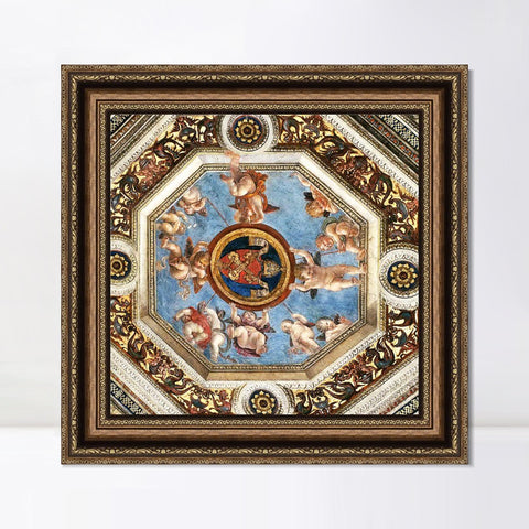 INVIN ART Framed Canvas Art Giclee Print Series#014 by Raphael/Raffaello Sanzio Wall Art Living Room Home Office Decorations