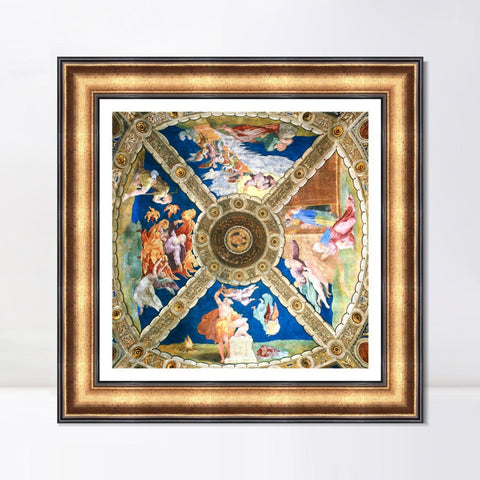 INVIN ART Framed Canvas Art Giclee Print Series#015 by Raphael/Raffaello Sanzio Wall Art Living Room Home Office Decorations