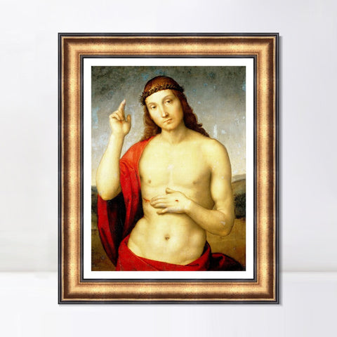 INVIN ART Framed Canvas Art Giclee Print Series#016 by Raphael/Raffaello Sanzio Wall Art Living Room Home Office Decorations