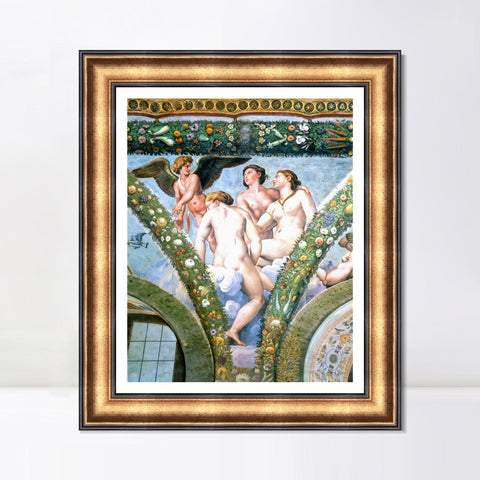 INVIN ART Framed Canvas Art Giclee Print Series#017 by Raphael/Raffaello Sanzio Wall Art Living Room Home Office Decorations