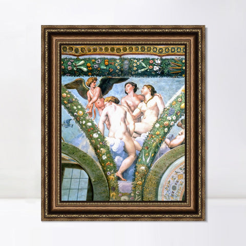 INVIN ART Framed Canvas Art Giclee Print Series#017 by Raphael/Raffaello Sanzio Wall Art Living Room Home Office Decorations