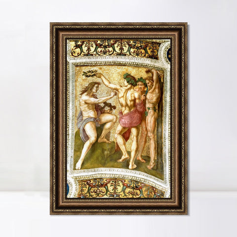 INVIN ART Framed Canvas Art Giclee Print Series#020 by Raphael/Raffaello Sanzio Wall Art Living Room Home Office Decorations