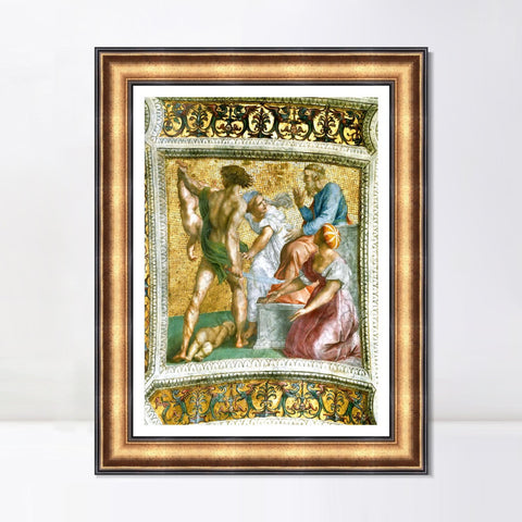 INVIN ART Framed Canvas Art Giclee Print Series#023 by Raphael/Raffaello Sanzio Wall Art Living Room Home Office Decorations