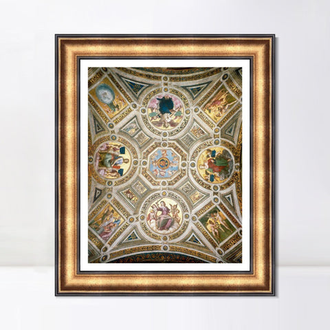 INVIN ART Framed Canvas Art Giclee Print Series#024 by Raphael/Raffaello Sanzio Wall Art Living Room Home Office Decorations