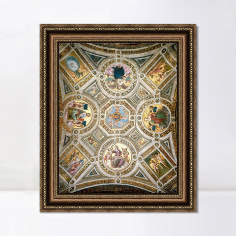 INVIN ART Framed Canvas Art Giclee Print Series#024 by Raphael/Raffaello Sanzio Wall Art Living Room Home Office Decorations