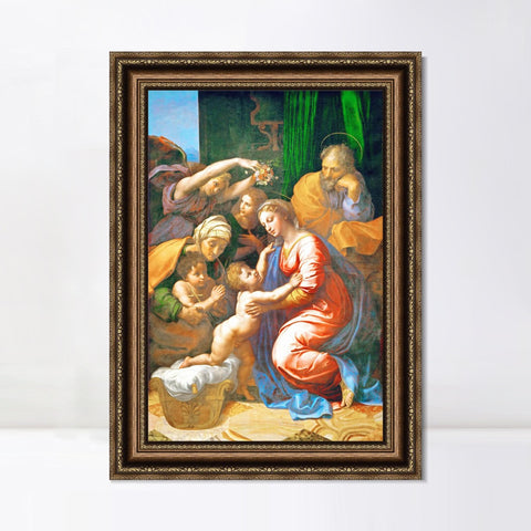 INVIN ART Framed Canvas Art Giclee Print Series#026 by Raphael/Raffaello Sanzio Wall Art Living Room Home Office Decorations