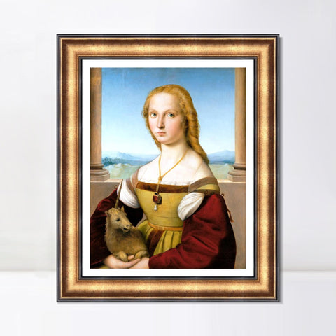 INVIN ART Framed Canvas Art Giclee Print Series#027 by Raphael/Raffaello Sanzio Wall Art Living Room Home Office Decorations