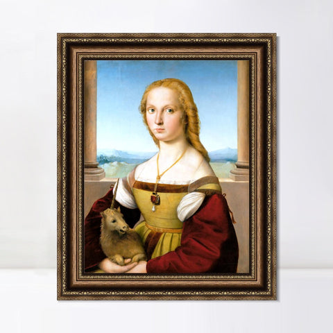 INVIN ART Framed Canvas Art Giclee Print Series#027 by Raphael/Raffaello Sanzio Wall Art Living Room Home Office Decorations