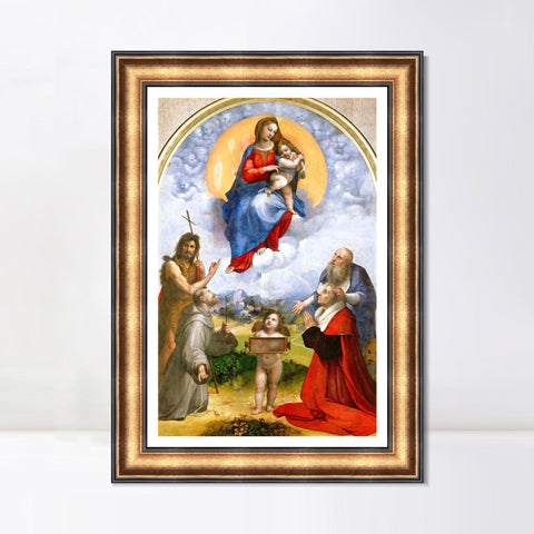 INVIN ART Framed Canvas Art Giclee Print Series#030 by Raphael/Raffaello Sanzio Wall Art Living Room Home Office Decorations