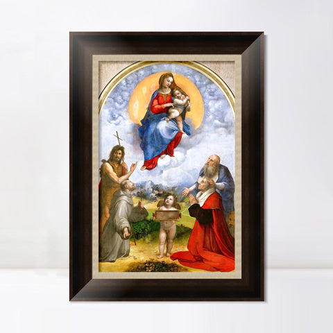 INVIN ART Framed Canvas Art Giclee Print Series#030 by Raphael/Raffaello Sanzio Wall Art Living Room Home Office Decorations