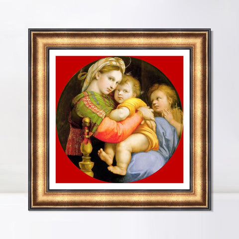 INVIN ART Framed Canvas Art Giclee Print Series#032 by Raphael/Raffaello Sanzio Wall Art Living Room Home Office Decorations
