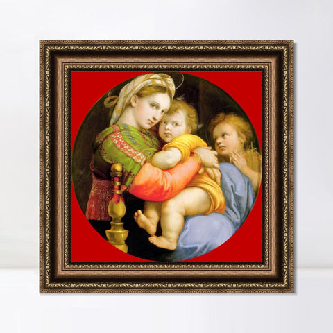INVIN ART Framed Canvas Art Giclee Print Series#032 by Raphael/Raffaello Sanzio Wall Art Living Room Home Office Decorations