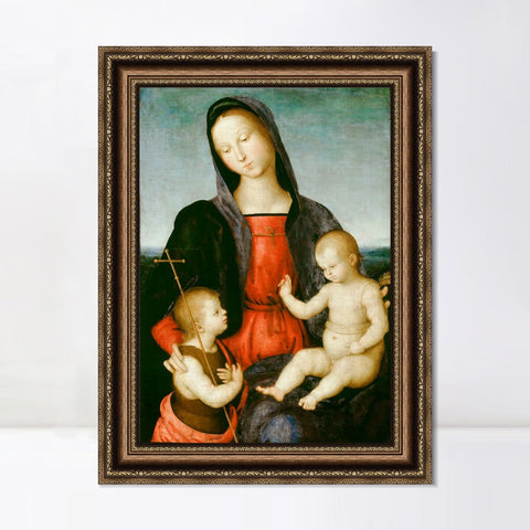 INVIN ART Framed Canvas Art Giclee Print Series#033 by Raphael/Raffaello Sanzio Wall Art Living Room Home Office Decorations