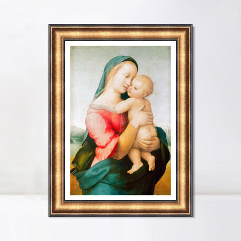 INVIN ART Framed Canvas Art Giclee Print Series#036 by Raphael/Raffaello Sanzio Wall Art Living Room Home Office Decorations
