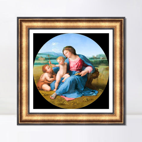 INVIN ART Framed Canvas Art Giclee Print Series#037 by Raphael/Raffaello Sanzio Wall Art Living Room Home Office Decorations