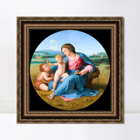 INVIN ART Framed Canvas Art Giclee Print Series#037 by Raphael/Raffaello Sanzio Wall Art Living Room Home Office Decorations