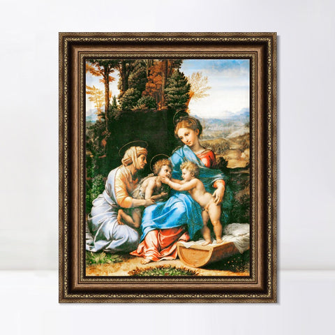 INVIN ART Framed Canvas Art Giclee Print Series#038 by Raphael/Raffaello Sanzio Wall Art Living Room Home Office Decorations