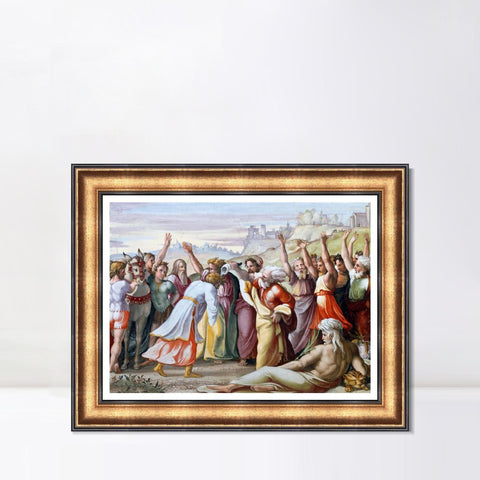INVIN ART Framed Canvas Art Giclee Print Series#043 by Raphael/Raffaello Sanzio Wall Art Living Room Home Office Decorations