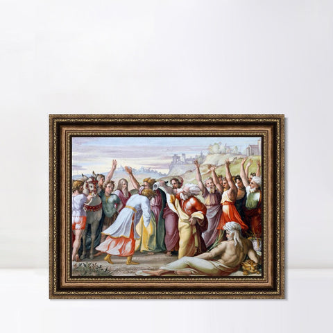 INVIN ART Framed Canvas Art Giclee Print Series#043 by Raphael/Raffaello Sanzio Wall Art Living Room Home Office Decorations