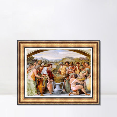 INVIN ART Framed Canvas Art Giclee Print Series#044 by Raphael/Raffaello Sanzio Wall Art Living Room Home Office Decorations