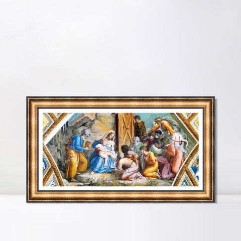 INVIN ART Framed Canvas Art Giclee Print Series#046 by Raphael/Raffaello Sanzio Wall Art Living Room Home Office Decorations