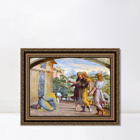 INVIN ART Framed Canvas Art Giclee Print Series#048 by Raphael/Raffaello Sanzio Wall Art Living Room Home Office Decorations