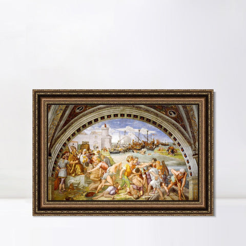 INVIN ART Framed Canvas Art Giclee Print Series#049 by Raphael/Raffaello Sanzio Wall Art Living Room Home Office Decorations