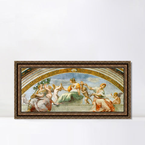 INVIN ART Framed Canvas Art Giclee Print Series#050 by Raphael/Raffaello Sanzio Wall Art Living Room Home Office Decorations
