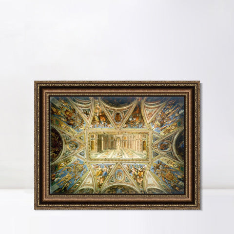 INVIN ART Framed Canvas Art Giclee Print Series#051 by Raphael/Raffaello Sanzio Wall Art Living Room Home Office Decorations