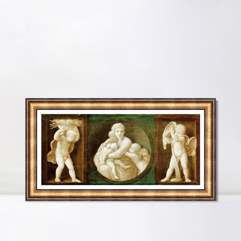INVIN ART Framed Canvas Art Giclee Print Series#052 by Raphael/Raffaello Sanzio Wall Art Living Room Home Office Decorations