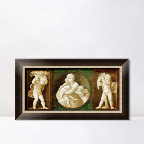 INVIN ART Framed Canvas Art Giclee Print Series#052 by Raphael/Raffaello Sanzio Wall Art Living Room Home Office Decorations
