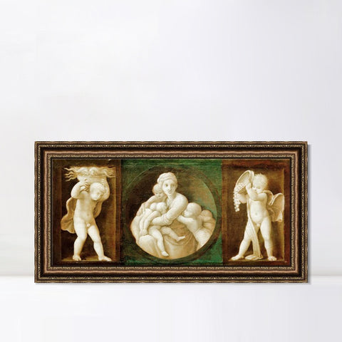 INVIN ART Framed Canvas Art Giclee Print Series#052 by Raphael/Raffaello Sanzio Wall Art Living Room Home Office Decorations