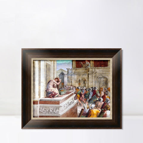 INVIN ART Framed Canvas Art Giclee Print Series#055 by Raphael/Raffaello Sanzio Wall Art Living Room Home Office Decorations