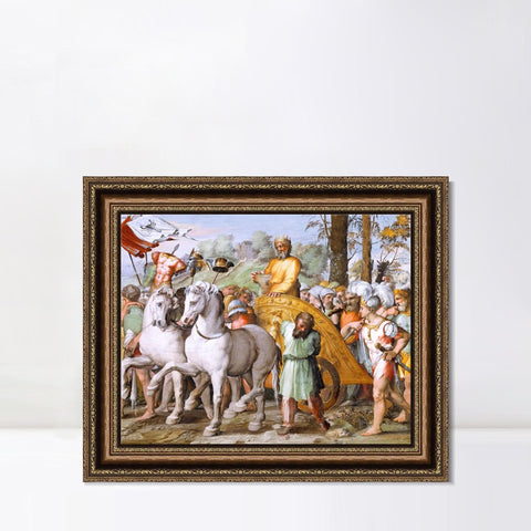 INVIN ART Framed Canvas Art Giclee Print Series#057 by Raphael/Raffaello Sanzio Wall Art Living Room Home Office Decorations