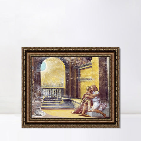 INVIN ART Framed Canvas Art Giclee Print Series#062 by Raphael/Raffaello Sanzio Wall Art Living Room Home Office Decorations