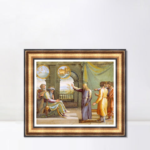 INVIN ART Framed Canvas Art Giclee Print Series#065 by Raphael/Raffaello Sanzio Wall Art Living Room Home Office Decorations