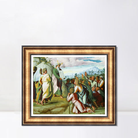 INVIN ART Framed Canvas Art Giclee Print Series#068 by Raphael/Raffaello Sanzio Wall Art Living Room Home Office Decorations